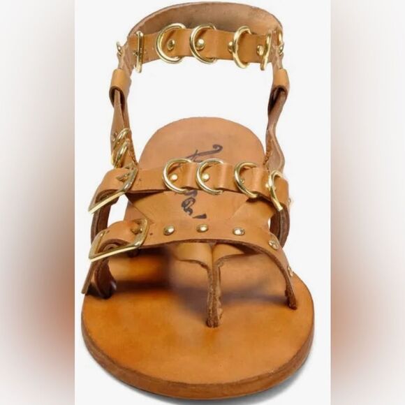 FREE PEOPLE Women’s Midas Touch Sandals Tan NIB Size 10 - Picture 4 of 6